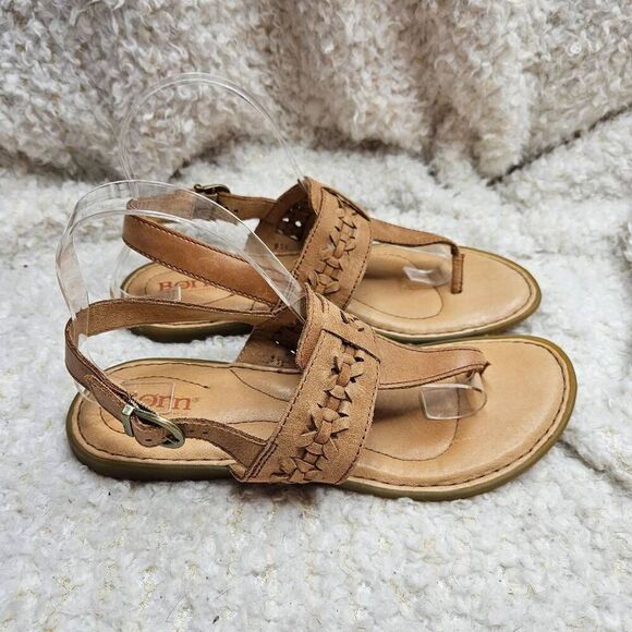 Born Tilde Cognac Leather‎ Leather Sandals size 8 - Picture 1 of 5